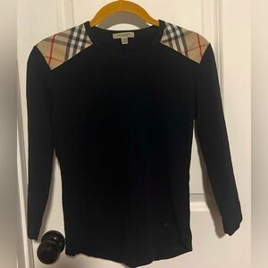 Burberry t shirt long sleeve size S black